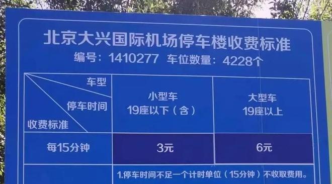 费停车停车收费标准北京大兴机场怎么免